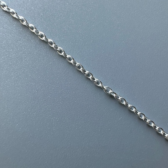 Sterling Silver Birth Flower Necklace Rectangle Pendant - Picture 7 of 9